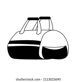 Sport bag isolated in black and white