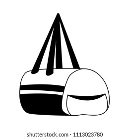 Sport bag isolated in black and white