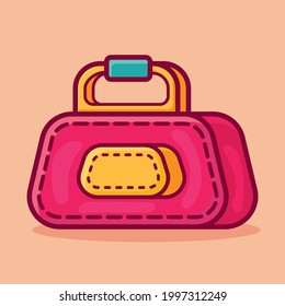 sport bag isolated cartoon vector illustration in flat style