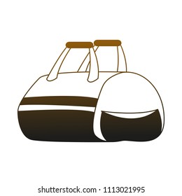 Sport bag isolated in orange lines