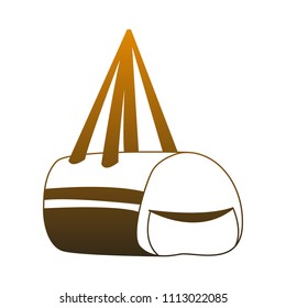 Sport bag isolated in orange lines