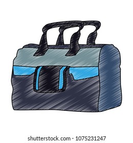 Sport bag isolated scribble
