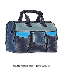 Sport bag isolated scribble