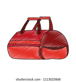 Sport bag isolated scribble