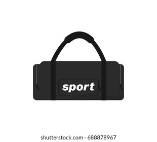 Sport bag isolated vector icon. Athletic equipment, healthy lifestyle, fitness activity vector illustration.