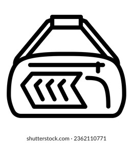 Sport bag line icon, Gym concept, fitness bag sign on white background, Duffle handbag icon in outline style for mobile concept and web design. Vector graphics