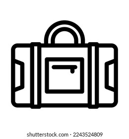 sport bag line icon illustration vector graphic