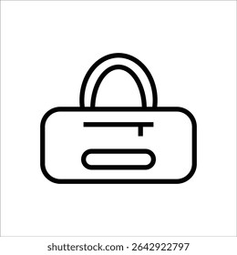 sport bag vector icon line template