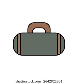 sport bag vector icon line template