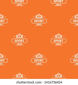 Sport bags pattern vector orange for any web design best