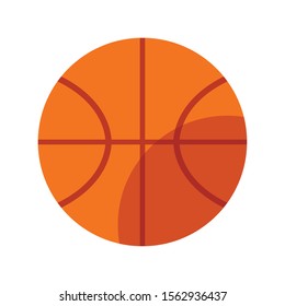 sport ball basketball flat style icon vector illustration design