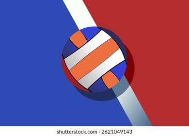 Bola de deporte de cerca de fondo ilustración plana