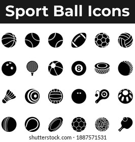 Sport ball game play icon set