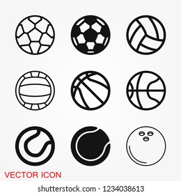 Sport ball icon. Flat vector illustration isolated on background