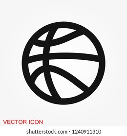 Sport ball icon. Flat vector illustration isolated on background