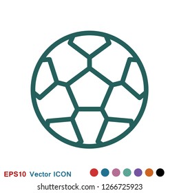 Sport ball icon. Flat vector illustration isolated on background