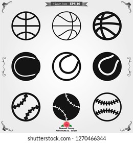 Sport ball icon. Flat vector illustration isolated on background