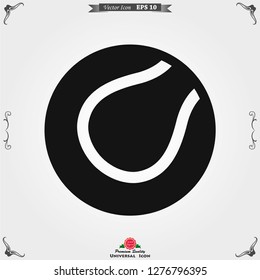 Sport ball icon. Flat vector illustration isolated on background