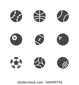 sport ball icon set 