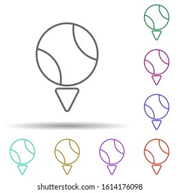 sport, ball multi color style icon. Simple thin line, outline vector of sport icons for ui and ux, website or mobile application