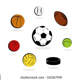 sport ball- set of ball - collection