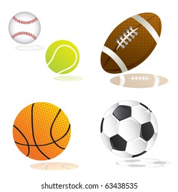  	Sport ball set (vector)