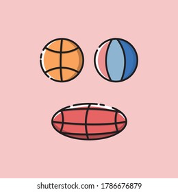 Sport ball, vector illustration suitable for icon, symbol, logo