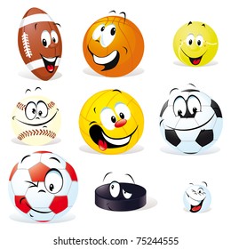 sport balls cartoon