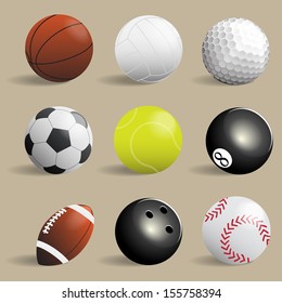 sport balls collection,Illustration eps 10