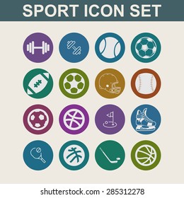 sport balls hockey icon set