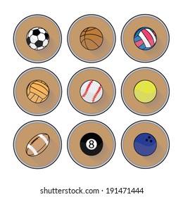 Sport Balls Icon Set