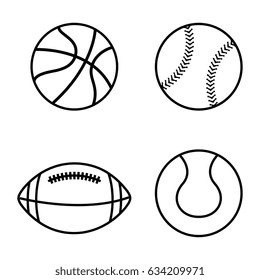 sport balls isolated icon