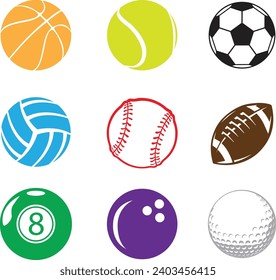 Sport Balls Isolated On White Background