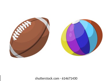 Sport balls isolated tournament win round basket soccer equipment and recreation leather group traditional different design vector illustration.
