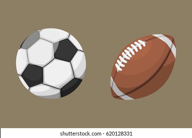 Sport balls isolated tournament win round basket soccer equipment and recreation leather group traditional different design vector illustration.