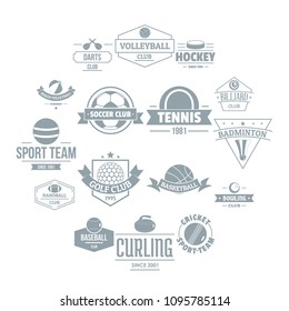 Sport balls logo icons set. Simple illustration of 16 sport balls logo vector icons for web