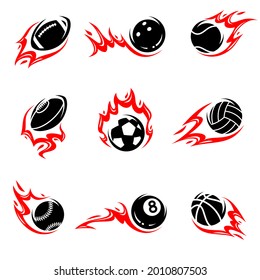 Sport balls set. Collection icons sport balls. Vector