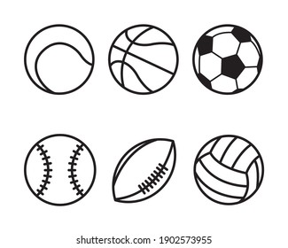 Sport balls set. Vector illustration