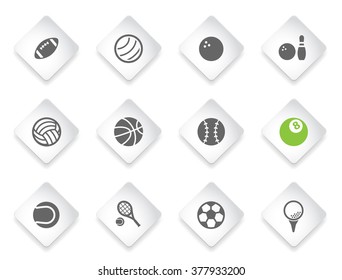 Sport balls simple symbol for web icons