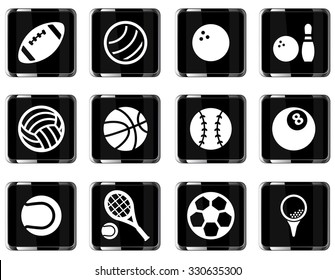 Sport balls simply symbol for web icons