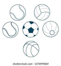 Sport Balls Vector Icon