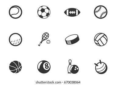 sport balls vector icons for web and user interface design