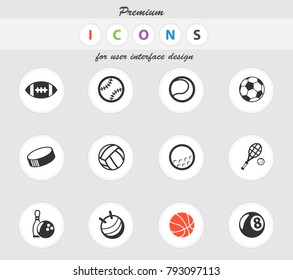 sport balls vector icons for web and user interface design