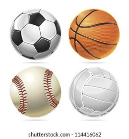 Sport balls. Vector illustration