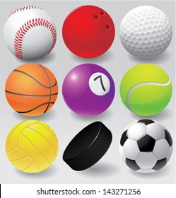 Sport balls vector illustration eps 8