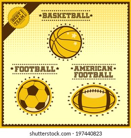 Sport balls vector set 