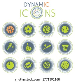 sport balls web icons for user interface design