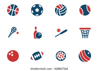 sport balls web icons for user interface design