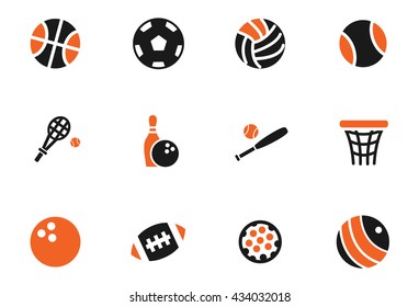 sport balls web icons for user interface design