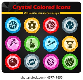 sport balls web icons for user interface design